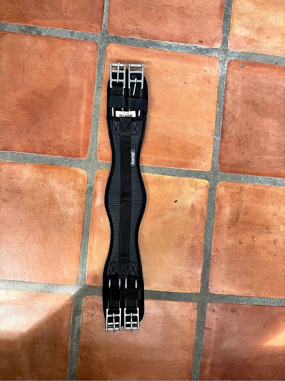 Horze Neoprene Dressage Girth Black & Silver